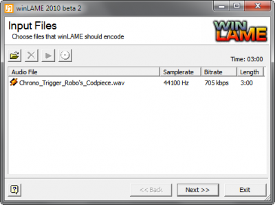 Step 1: Load your WAV file into winLAME