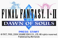 Final Fantasy I & II: Dawn of Souls  (GBA) Gameplay 