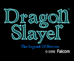 Game: Dragon Slayer: The Legend of Heroes [MSX, 1990, Falcom