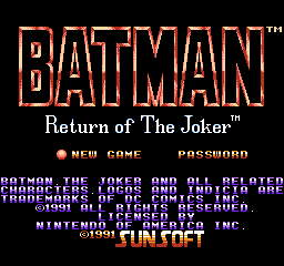 Game: Batman: Return of the Joker [NES, 1991, Sunsoft] - OC ReMix