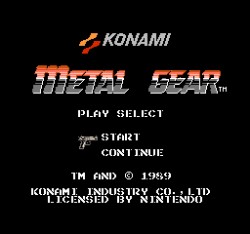 Game: Metal Gear