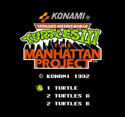 Game: Teenage Mutant Ninja Turtles III: The Manhattan Project