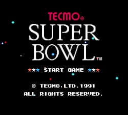Game: Tecmo Super Bowl